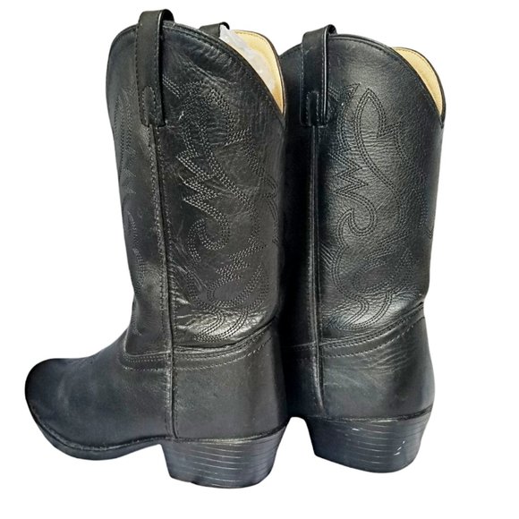 Smoky Mountain Black Leather Cowboy Boots- - Picture 3 of 4